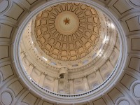 A photo of the underside of the Texas Capitol dome.