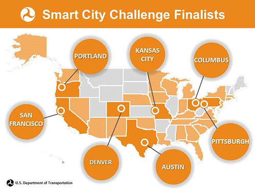 mart City Challenge Finalists Map